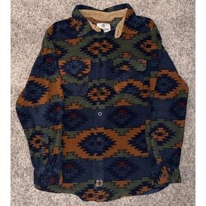 Fleece Shirt Shacket Legendary Whitetails Aztec Southwestern Button Up Medium